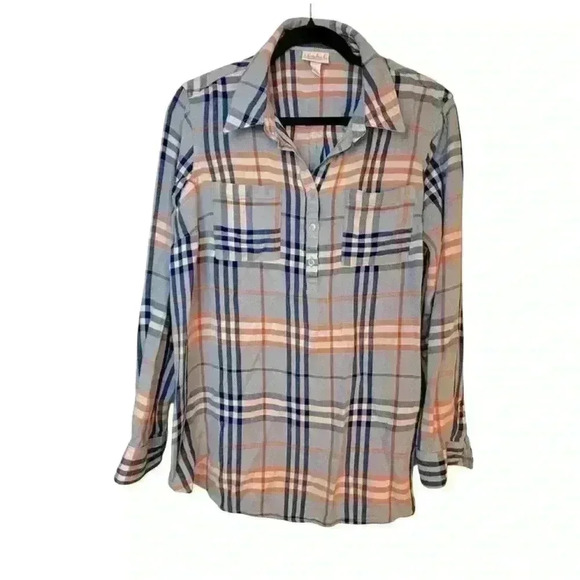 Plaid Maternity Blouse fall winter - Picture 1 of 8